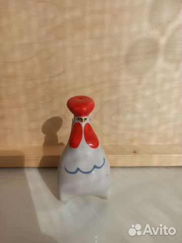 Фарфоровая статуэтка петух перечница СССР