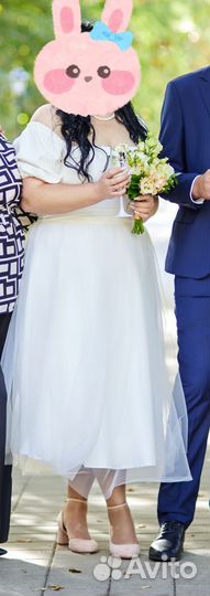Свадебное платье 52 54 размер бу