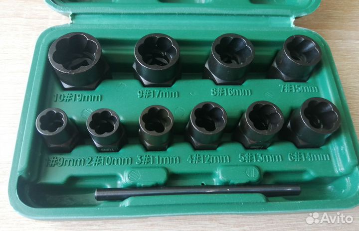 Набор головок для поврежденных болтов и гаек