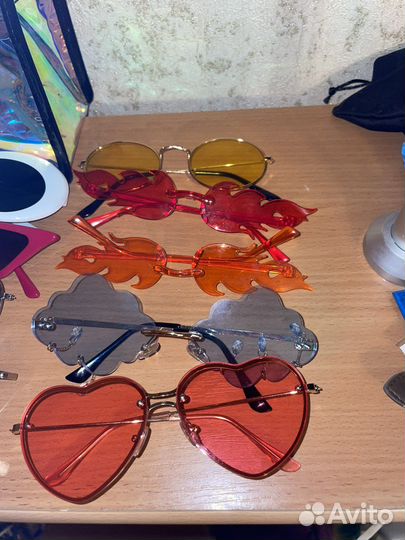 Солнцезащитные очки женские красные розовые