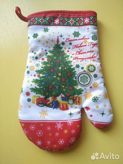 Рукавица-прихватка новогодняя