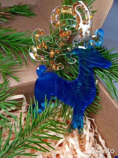 Новогодние игрушки из эпоксидной смолы