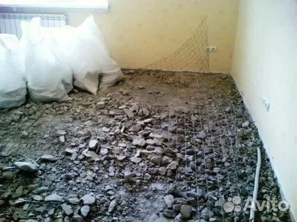 Демонтаж стяжки пола