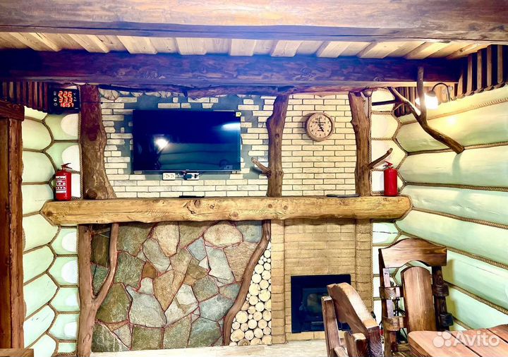 Русская баня на дровах с уличной купелью