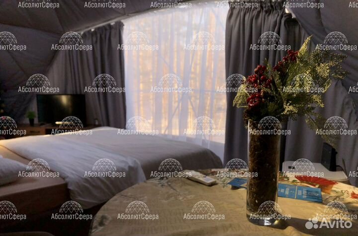 Геокупол D5. Сферический шатер для глэмпинга. Юрта