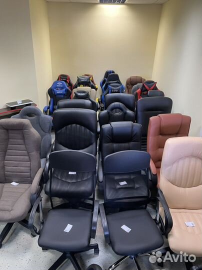 Магазин компьютерные красла текстиль/кожа