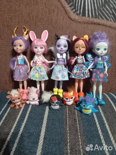 Куклы энчантималс и автобус