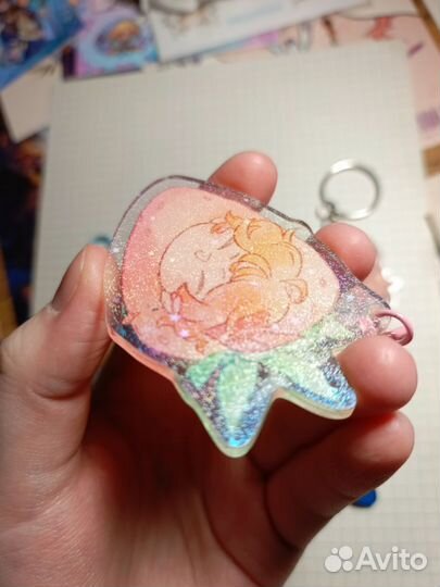 Авторский мерч геншин, хср (наклейки, значки)