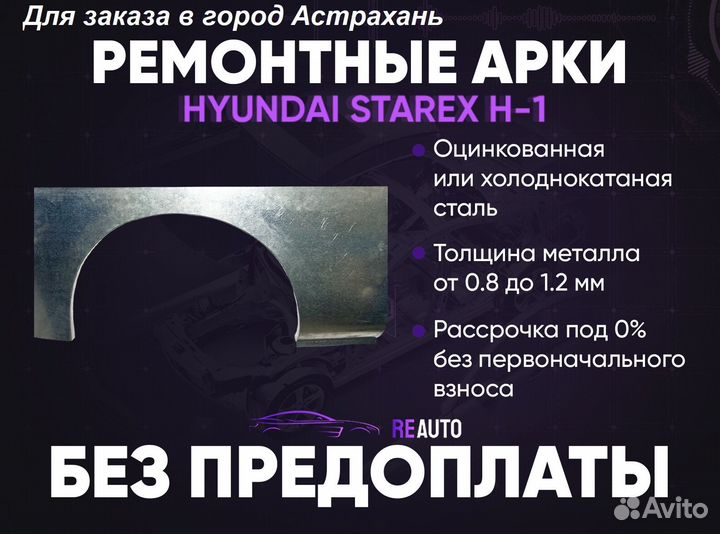 Ремонтные арки на Hyundai Starex H-1 задние