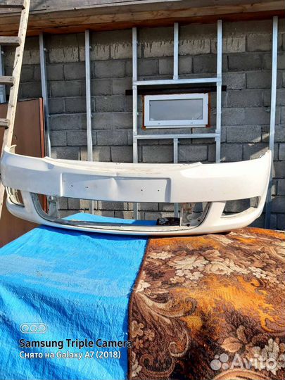 Бампер передний skoda octavia a5 белый