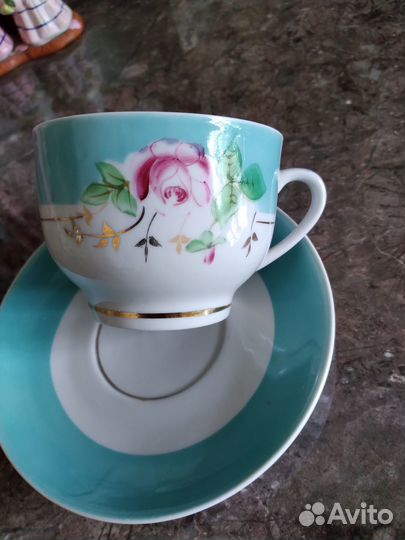 Блюдца тарелки чашки фарфор СССР