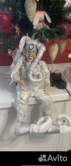 Кукла Арлекин музыкальная