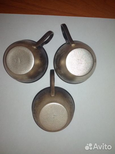 Чашка с блюдцем, мельхиор.СССР