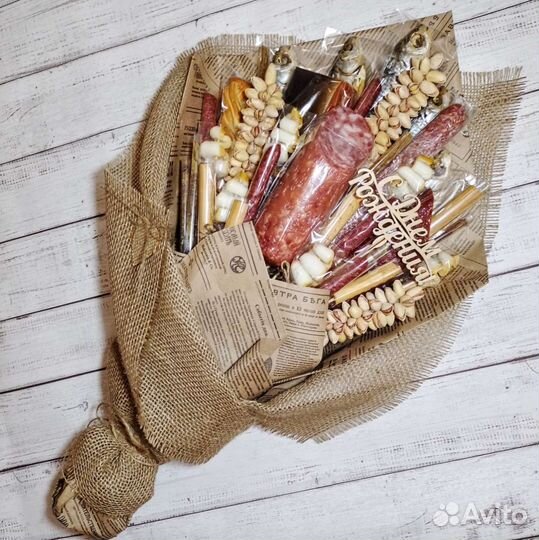 Мужской съедобный безалкогольный букет