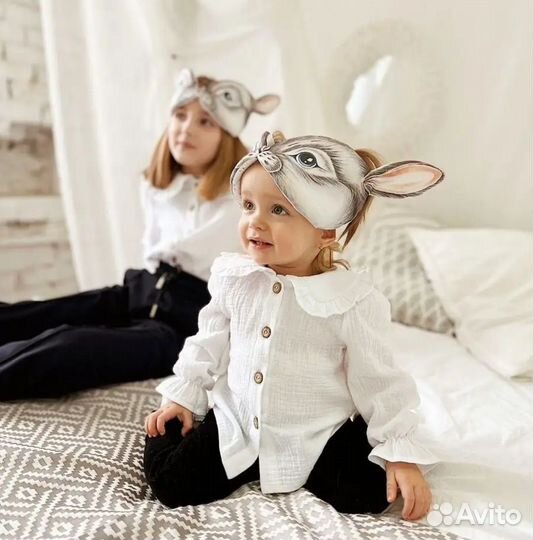 Маска зайчика новогодняя детская