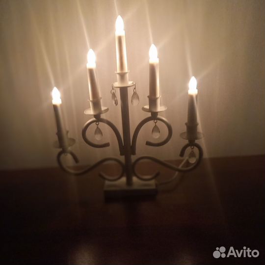 Лампа настольная, светильник, рождественская горка