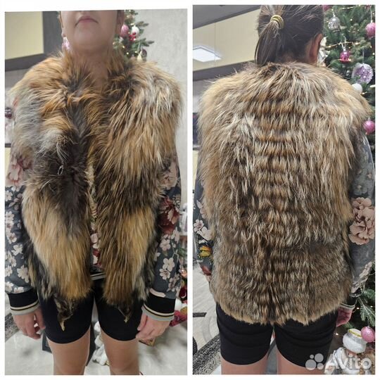 Жилетка из натуральной лисы