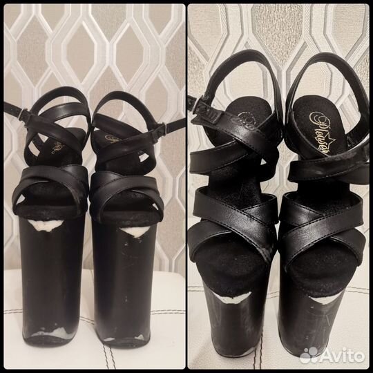 Босоножки стрипы Pleaser четверки