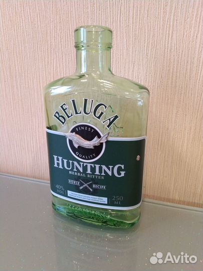 Пустая бутылка beluga hunting 250 ml фляжка