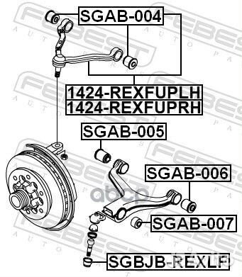 Рычаг передний верхний левый 1424-rexfuplh Febest