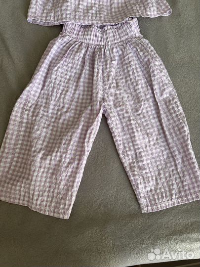 Муслиновый костюм для девочки 92