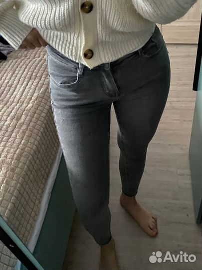 Джинсы скини серые женские 42 44