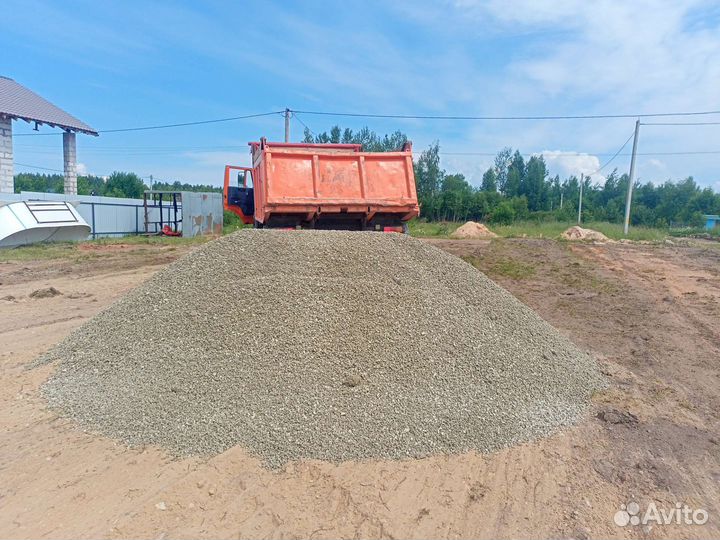 Доставка песок,щебень,пгс,галька,отсев земля