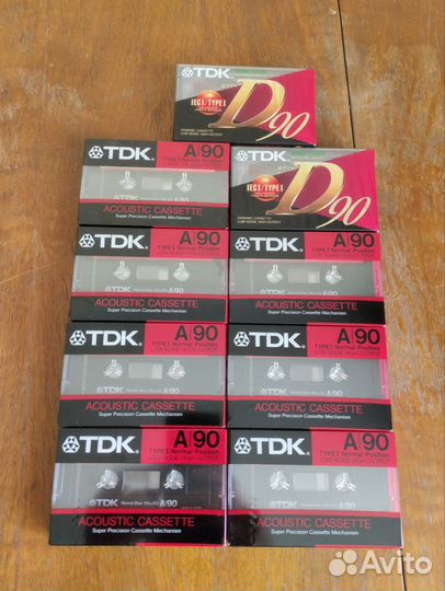 Аудиокассеты запечатанные чистые TDK
