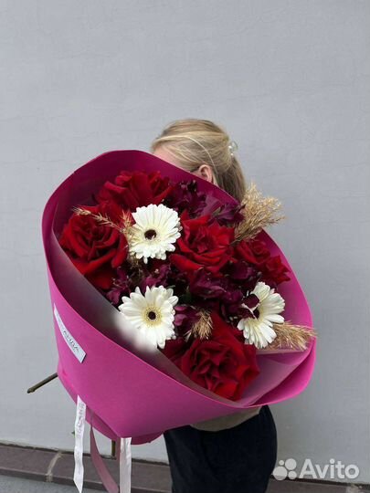 Букет цветов. Розы. Герберы