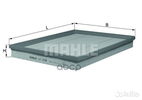 Фильтр воздушный LX2036 Mahle/Knecht