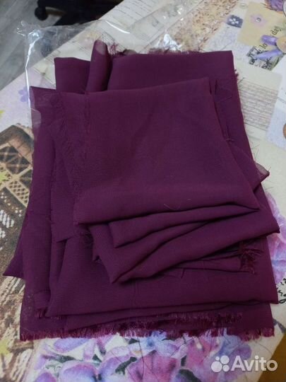 Шифон бордовый