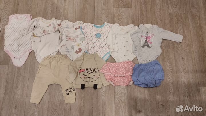 Детские вещи для девочки пакетом 74-80-86 размер