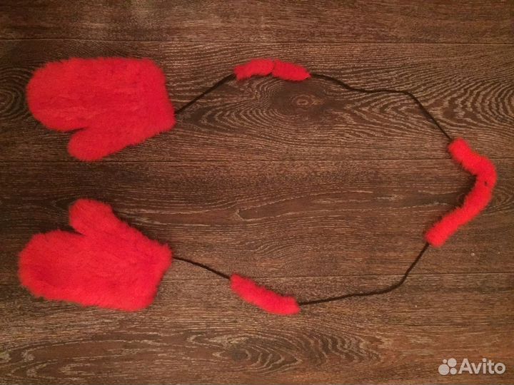 Рукавички, эко-мех, 7 р-р,новые