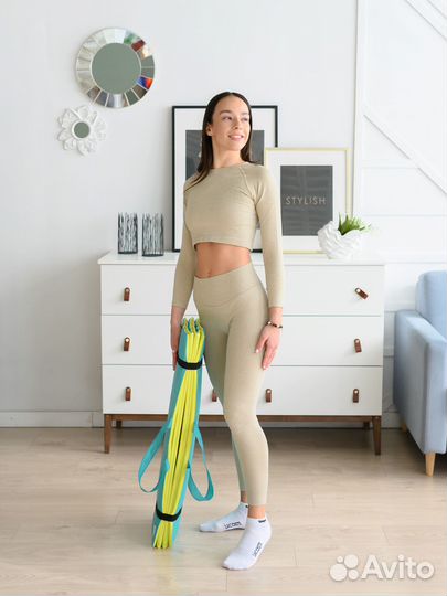 Спортивный коврик оранжево-жёлтый