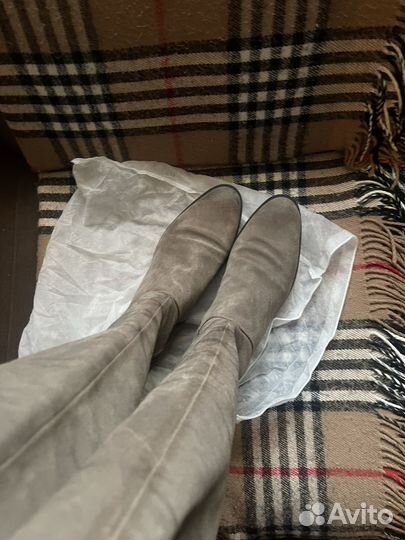 Сапоги женские замшевые 40