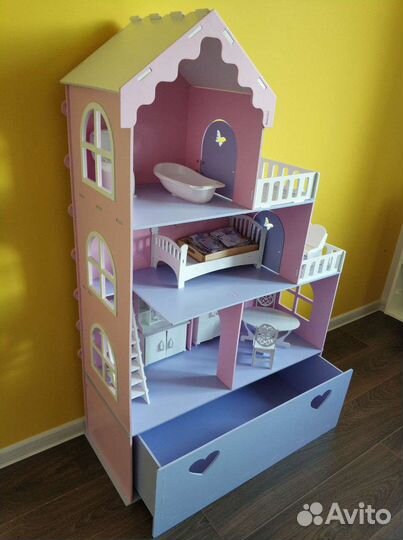 Домик кукольный для барби деревянный