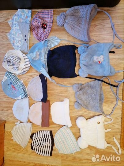 Шапки детские от 0-12мес