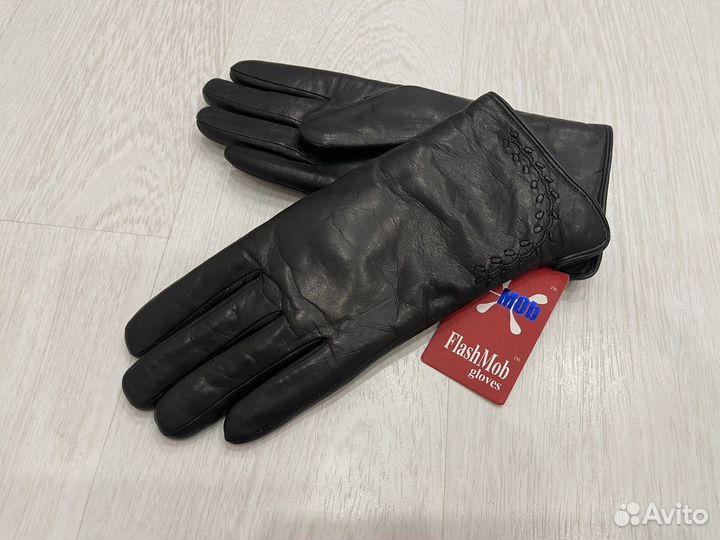 Перчатки женские новые кожаные FlashMob