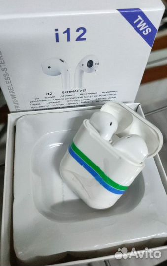 Наушники беспроводные TWS i12 блютуз