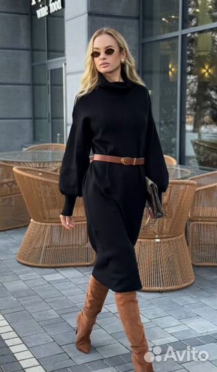 Платье вязаное теплое оверсайз оптом