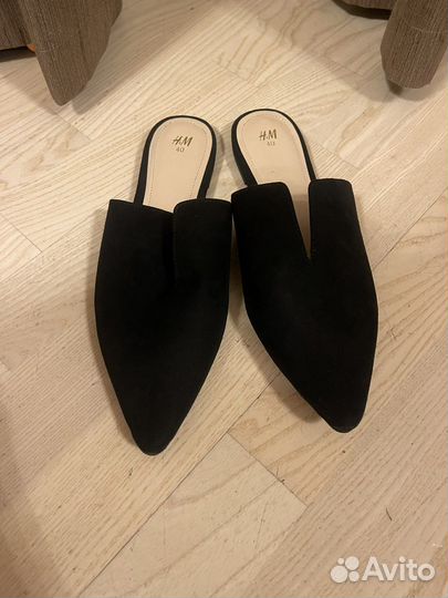 Шлепанцы черные 40 размер H&M