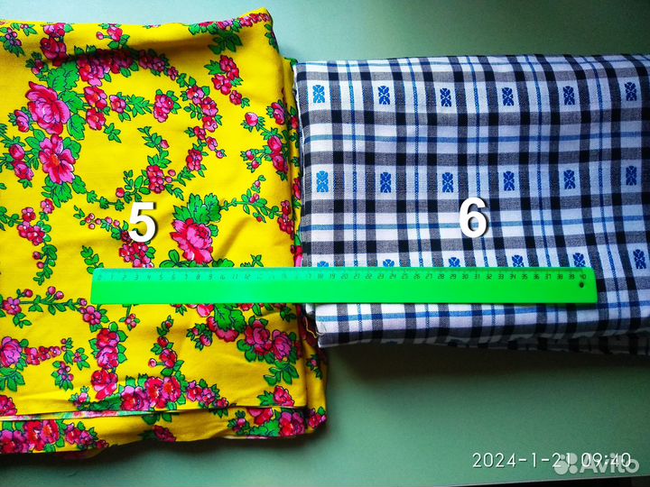 Ткань отрезы хлопок шерсть вискоза ацетат СССР