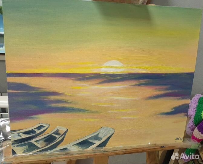 Картина (масло, холст) 50*40 «Арал» Э.К