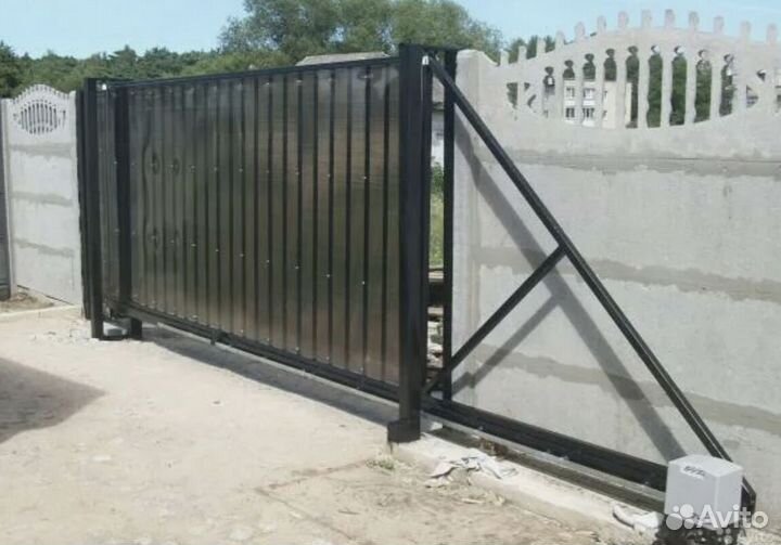 Откатные ворота. Изготовление и монтаж