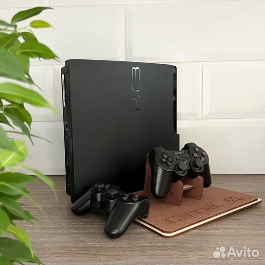 Sony PS3 Slim 500gb Прошитая+2 Джойстика +26 Игр