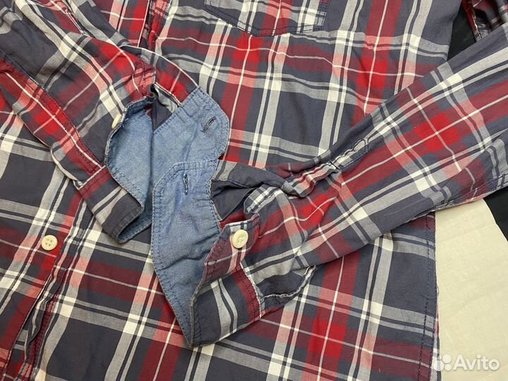 Мужская рубашка в клетку хлопок