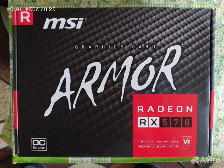 Видеокарта MSI AMD Radeon RX 570 armor OC