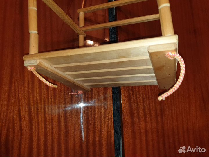 Качели детские подвесные деревянные