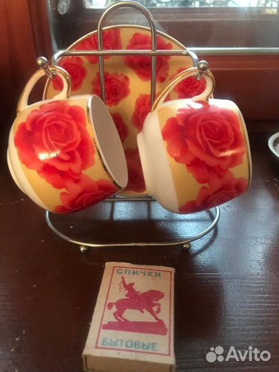 Костяной фарфор Кофейная пара (дуэт)