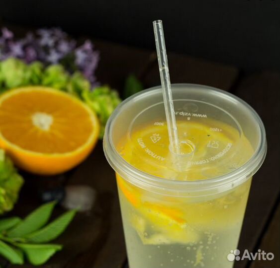 Пластиковые трубочки для коктейлей, прозрачные